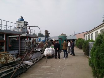 Welcome to Jiangsu Dongli ultrafine powder customers to our factory to investigate the pneu